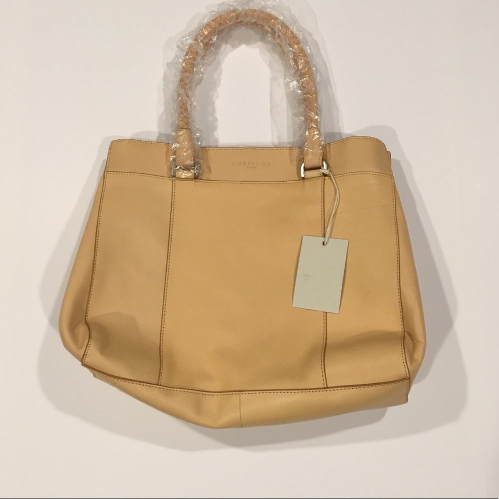NEW Liebeskind Berlin Diva Crust Leather Tote Bag